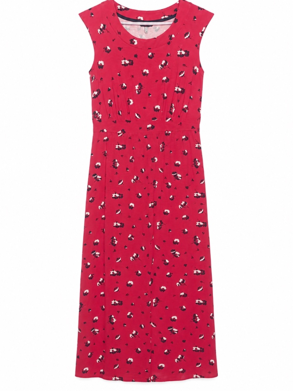 Joules floral dress. Casual summer pink cotton blend midi dress
